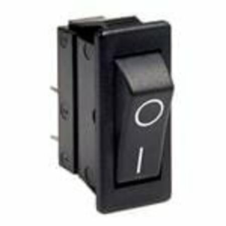 ARCOELECTRIC Rocker Switch, Spdt, On-Off-On, 10A, 24Vdc, Quick Connect Terminal, Rocker Actuator, Panel Mount C1520ABBB